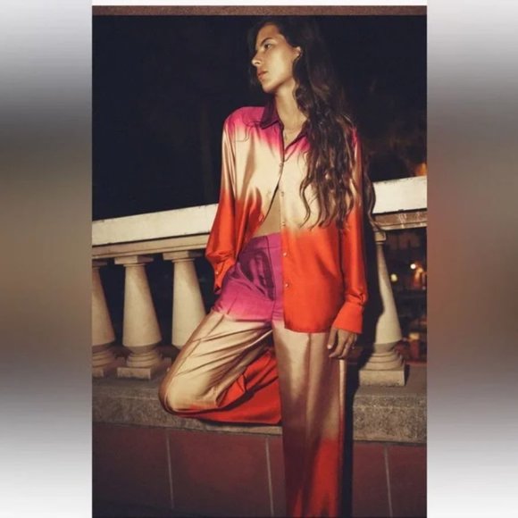 ZARA TIE DYE PRINT SHIRT - Picture 5 of 8